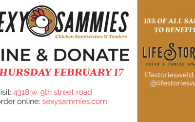 February 17 – Sexy Sammies Dine to Donate Event